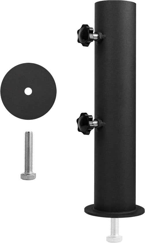 Paraplu stand per esterno con base in pietra, adatta per mastodontica vela. Compreso set di parti per paraplu stand DIY. Facile da installare.