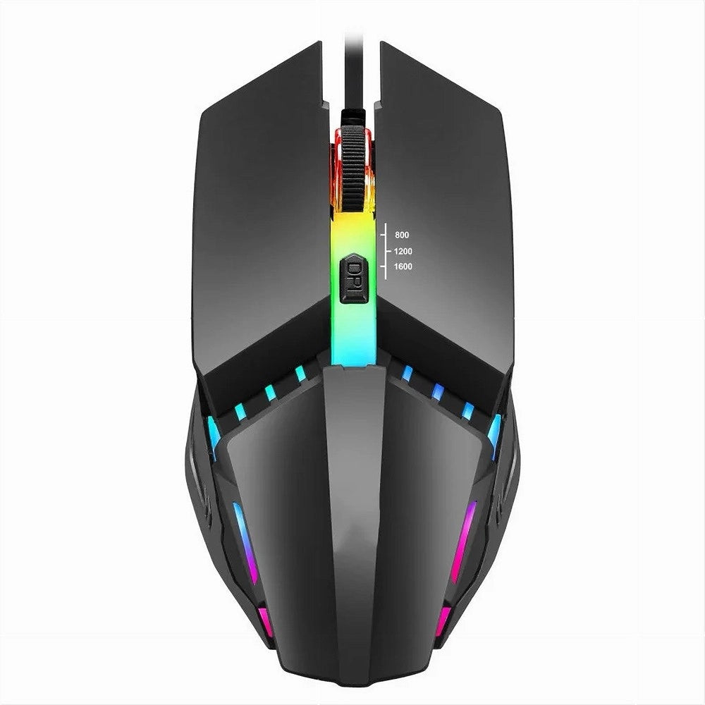 Trade Shop - Mouse Da Gioco Cablato Ergonomico 800/1200/1600 Dpi Con Retroilluminazione Dja88 -