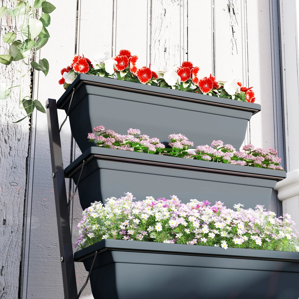 Giardino verticale 5 livelli ¨C zephmum ¨C acciaio grigio 88x40x80