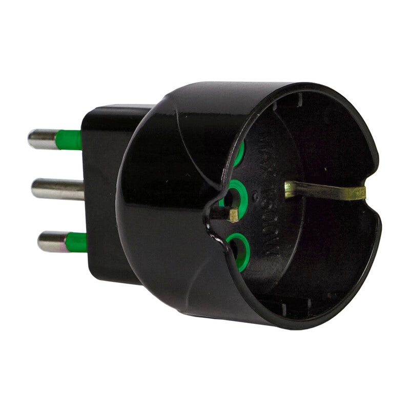 FME 82.601 ADATTATORE 10A 2P+T-SCHUKO GARANTI NERO- 50,0 pz