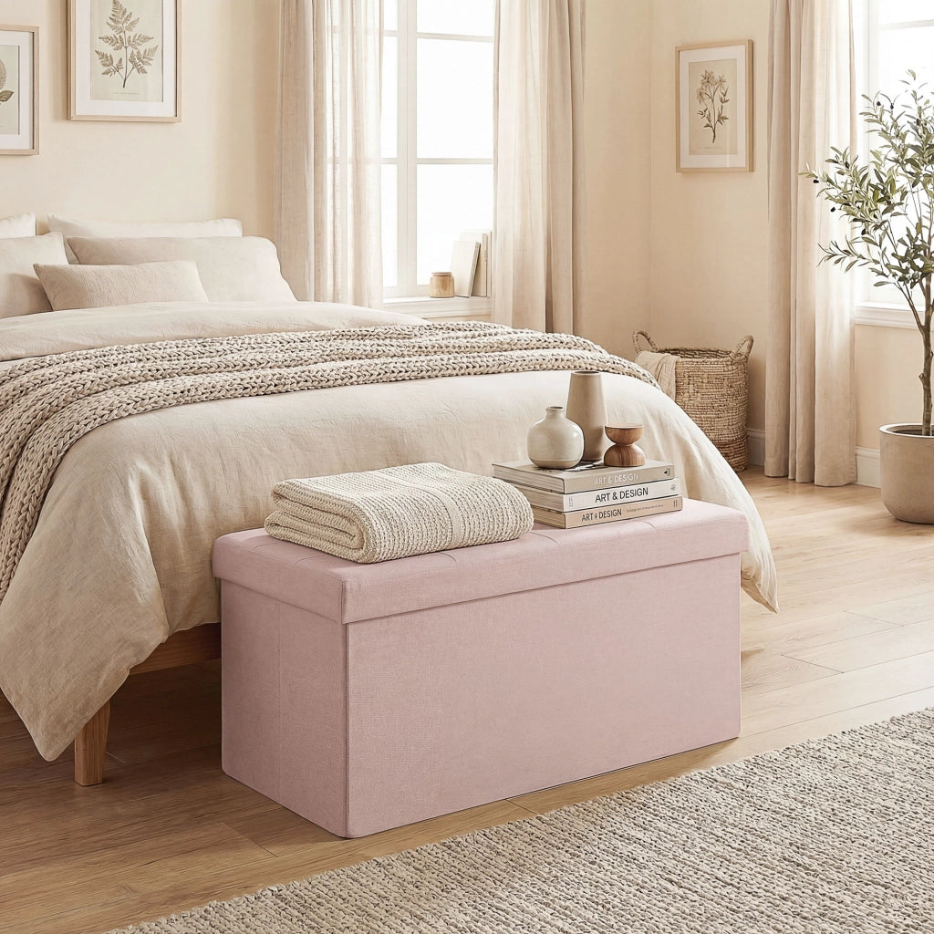 Cassa Panca Pieghevole ¨C zephmum ¨C Rosa 76x38x38 cm