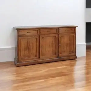 Credenza madia buffet in legno arte povera 3 ante mod Martini noce Bassano