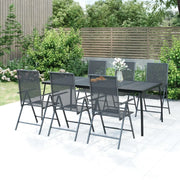 Set da Pranzo da Giardino 7 pz in Acciaio Antracitecod mxl 76746