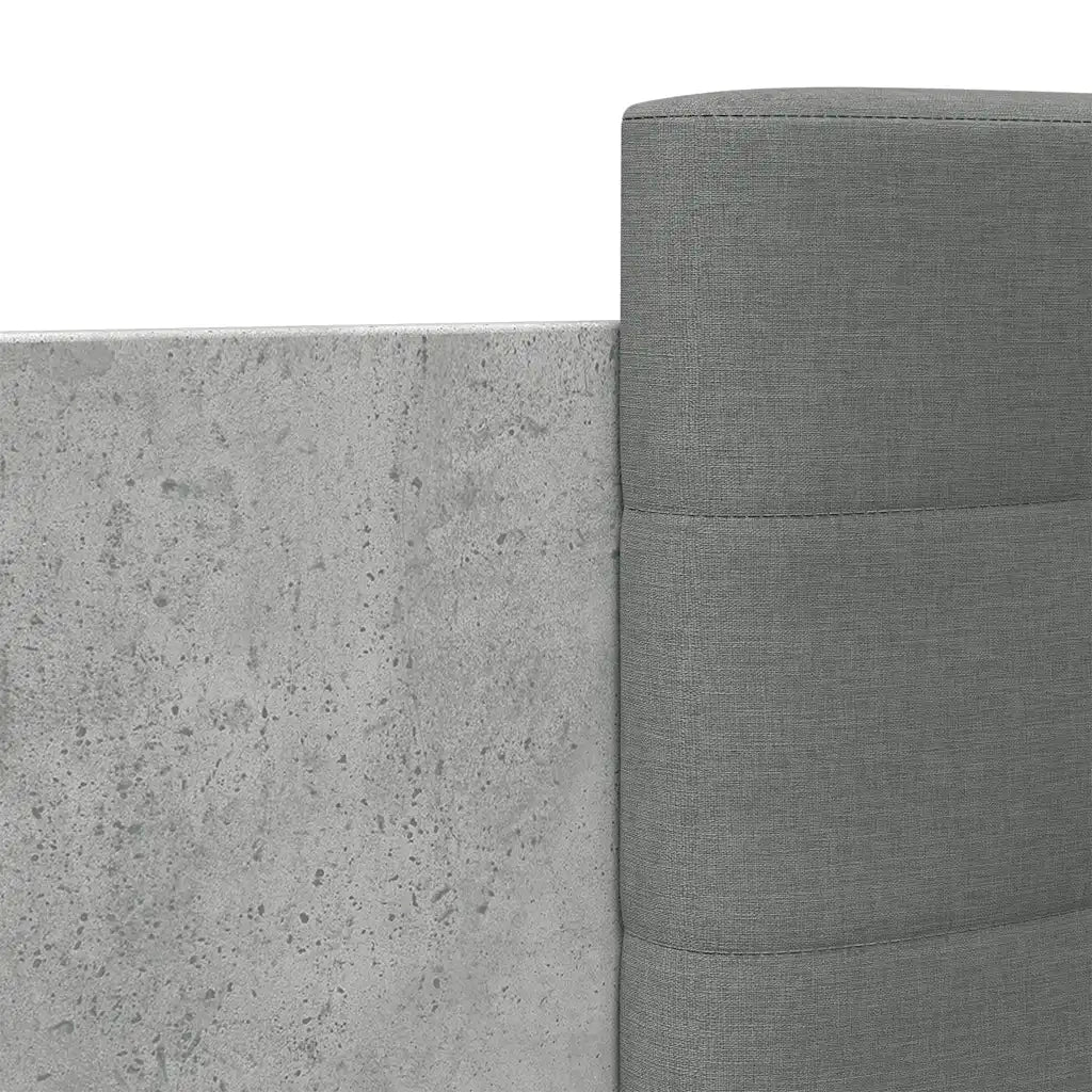 Giroletto con Testiera e LED Grigio Cemento 180x200 cm 3209992