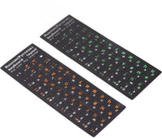 Sticker per tastiera in PVC - Acqua e shock resistenti - Disegno per tastiera - Colori: Verde e Arancione - Idoneo per laptop e computer desktop.