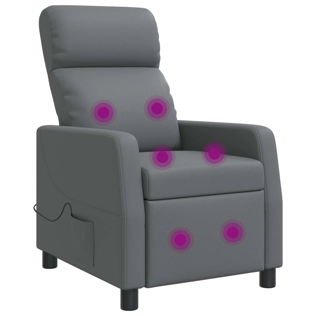 Divano Sedia-Poltrona Massaggiante Grigio Similpelle 785601