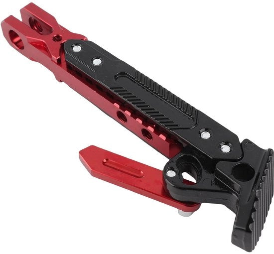 Sostegno per motocicletta regolabile - Stand stabilizzante - Colore rosso - Lega d'alluminio - Adattabile a tutte le motociclette - Modello B0503