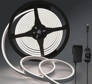 Striscia LED 12V 5M con Flessibilità e Silicio, Dimmabile, Striscia Neon per Interni e Esterni, Decorazione per Casa e Cucina, Inclusa Alimentazione, Bianco Freddo.