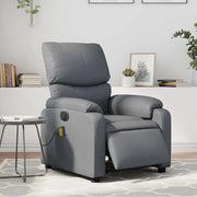 Poltrona Massaggiante Elettrica Reclinabile Grigio Similpelle 3204882