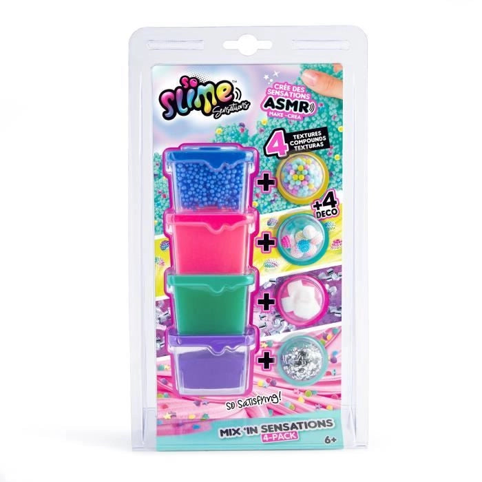 Canal Toys - So Slime DIY - Mix'in Sensations Confezione da 4 - Hobby creativi - SSC 232 - Canal Toys