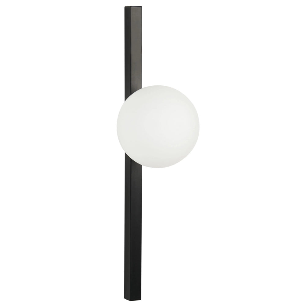 Lampada da parete paralume in vetro base nera in ferro stile moderno contemporaneo camera da letto