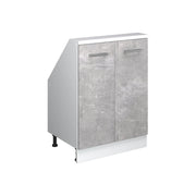 Vicco Mobile sottotetto Cemento/Bianco con 2 porte