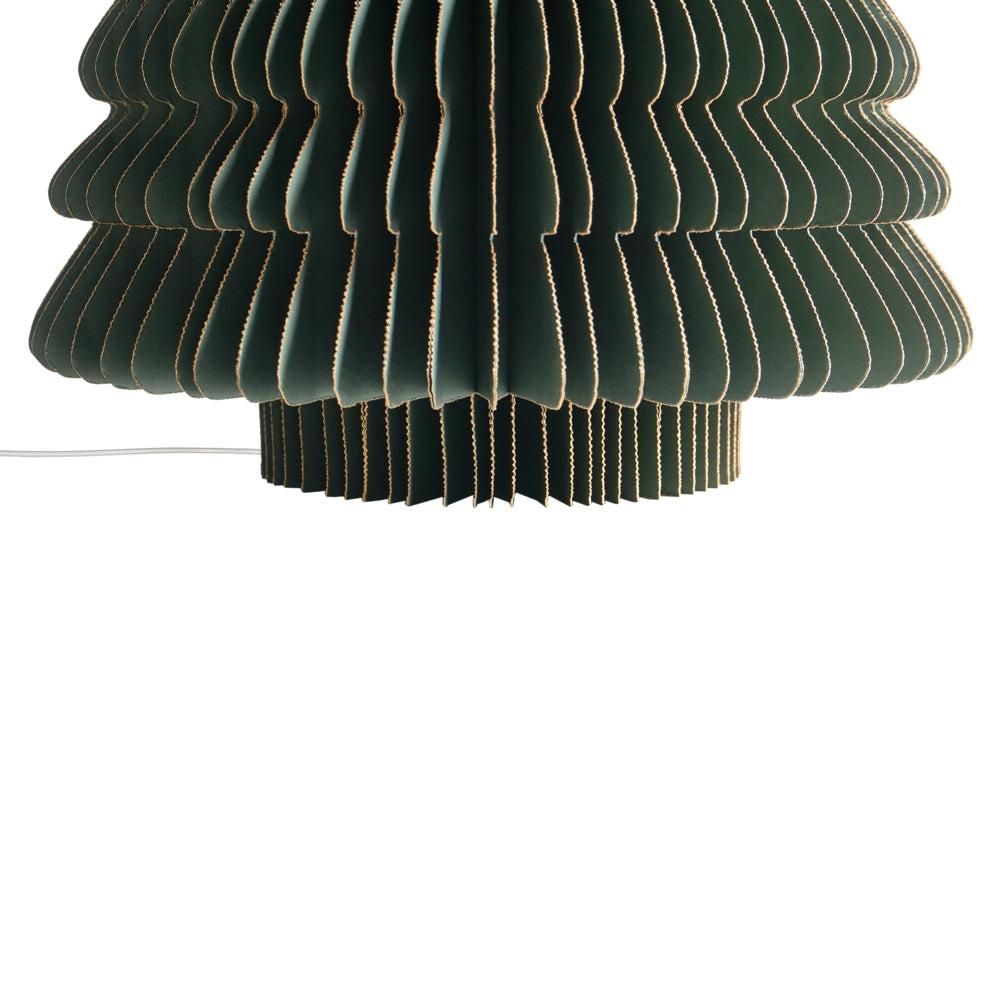 Figurina albero di Natale LED Carta a nido d'ape verde Effetto 3D con luci LED Stile origami Festivo