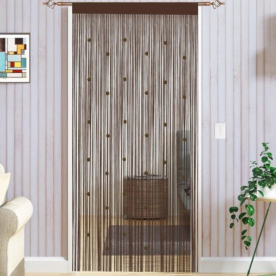 Gordiglio per porte - protezione insetti - 1 pezzo - marrone caffè - 90 x 200 cm