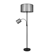 Lampada da terra BURTON nera con luce lettura Trio