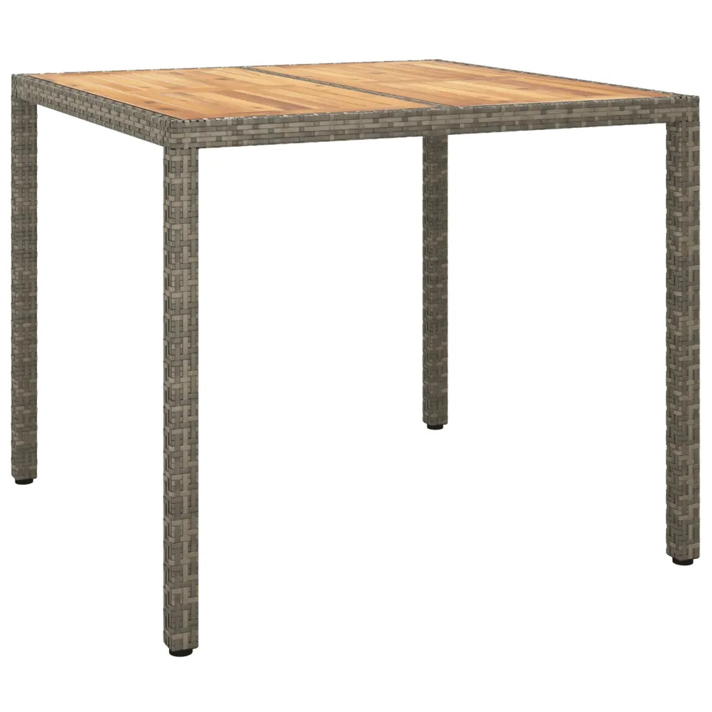 Set da Pranzo da Giardino 3 pz | Set Salotto da Giardino con Cuscini in Polyrattan Grigio
