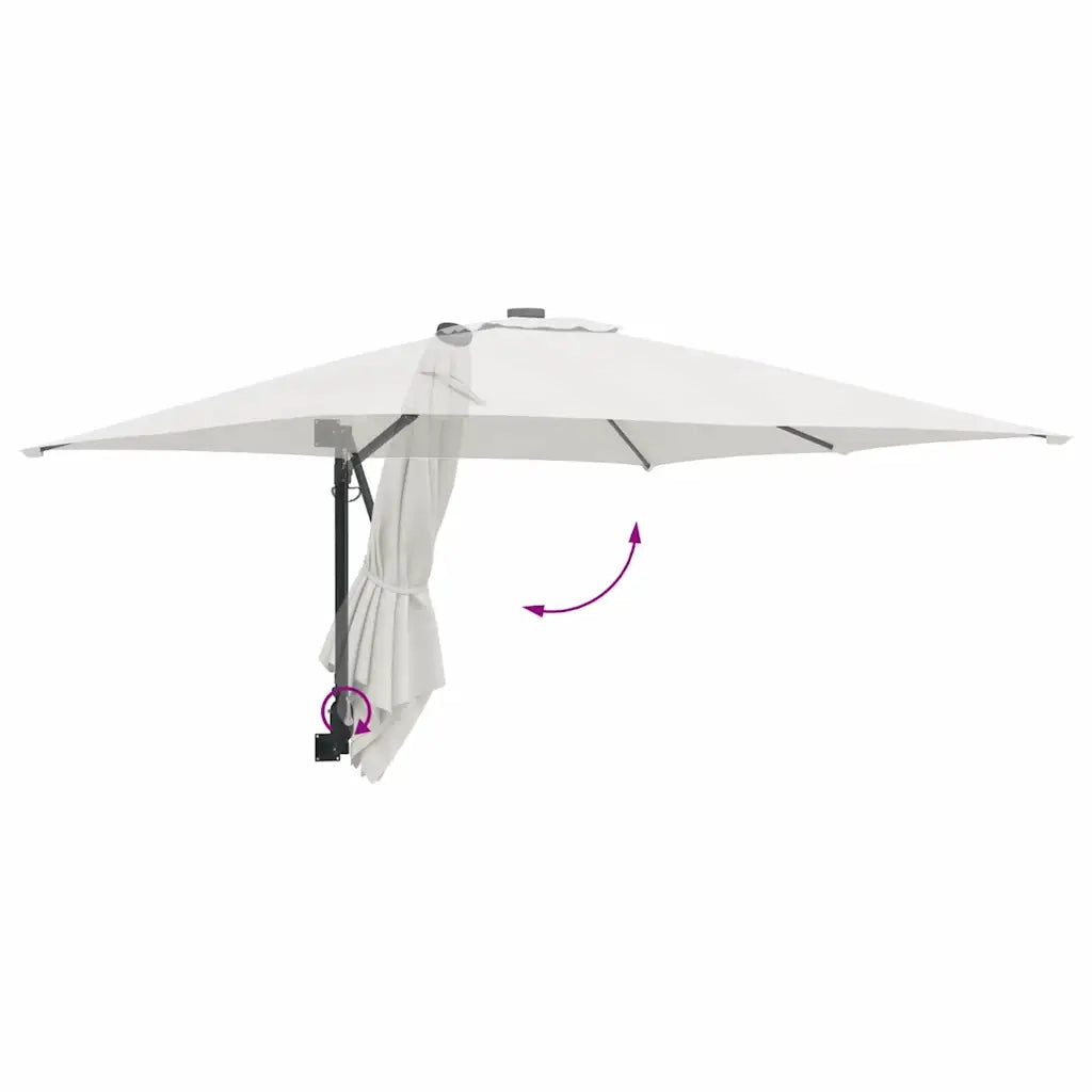 Ombrello da giardino Sabbia 248,5 x 247,5 x 160 cm 42003235