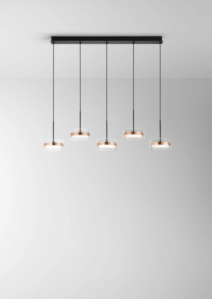 Sospensione in alluminio colore oro e nero Aere LED 63W 2772Lm 3000K CRI?80 220240V 50 e 60Hz
