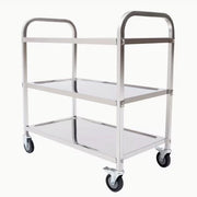 Carrello da Servizio a 3 Livelli in Acciaio Inox 

Carrello da Caffè e da Cucina 
Carrello Gastro per Ristoranti e Uso Domestico