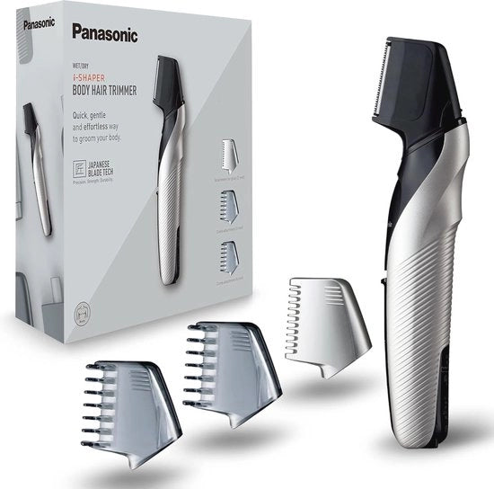 Trimmer per corpo con 3 accessori - Raschiatore elettrico per uomo - Schiara la pelle in modo delicato sia in modalità umida che secca