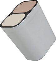 Contenitore di Rifiuti a Doppio Compartimento con Coperchio Rimovibile - Bianco 60l Contenitore di Rifiuti da 60 Litri