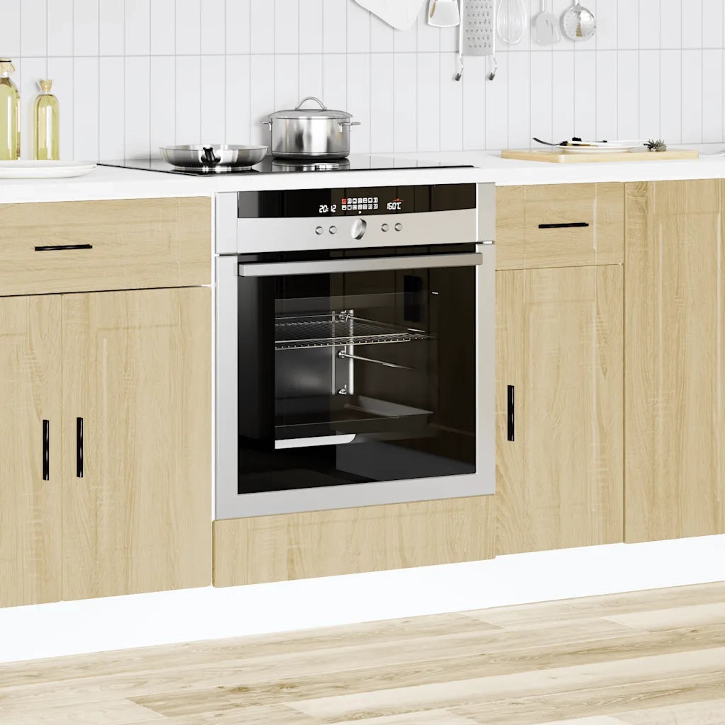 Armadio per Forno Porto Rovere Sonoma in Legno Multistrato