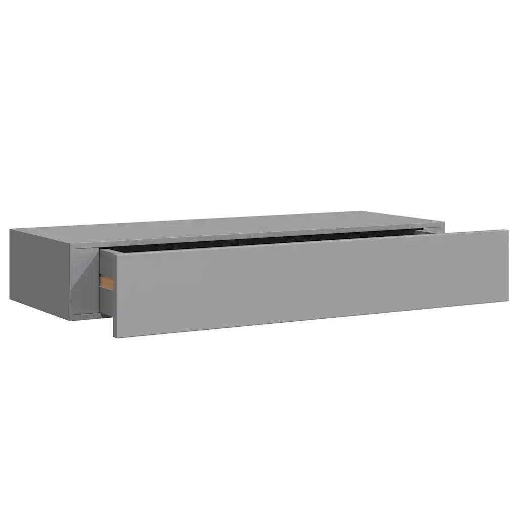 Scaffale con Cassetti da Parete Grigio 60x23,5x10 cm in MDF 330259