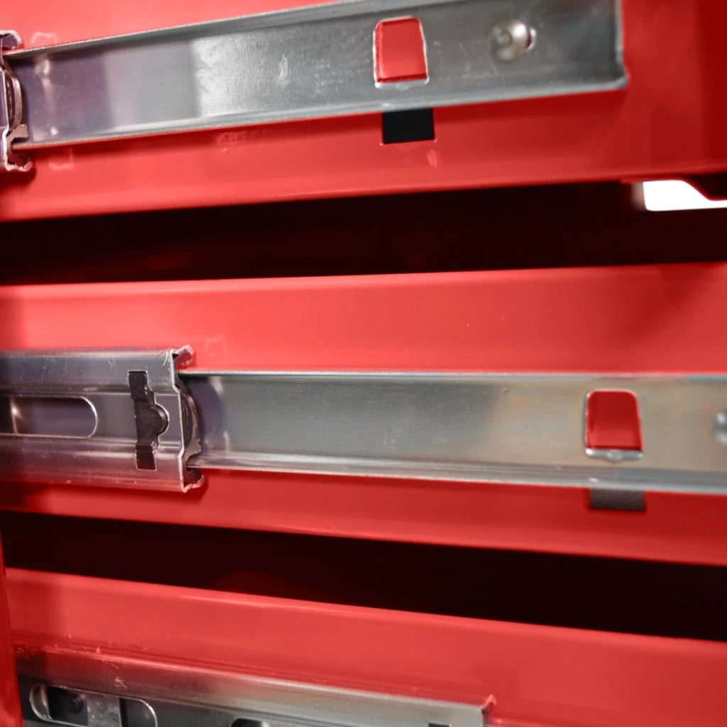 Carrello da officina, colore rosso