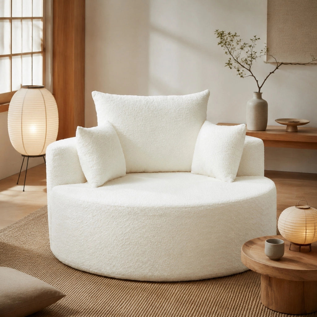 POLTRONA modulare senza montaggio in ciniglia Beige