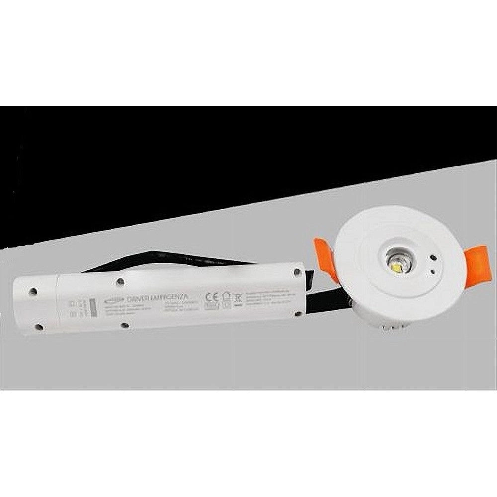 Trade Shop - Faretto Emergenza Incasso 3w 1 Led Cob Anti Blackout Luce Fredda 6500k Na05-sl-1 -