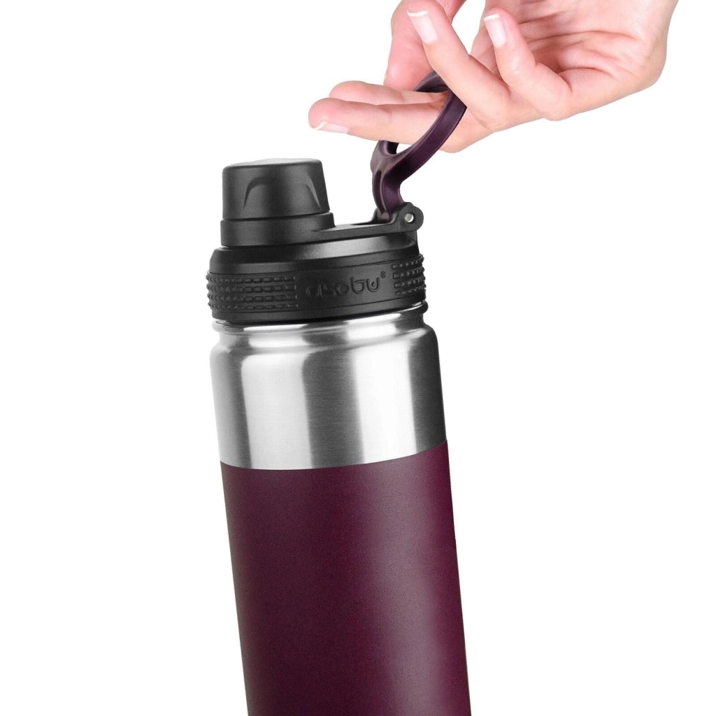 Asobu Alpine Flask Trekking 530 ml Acciaio inossidabile Borgogna