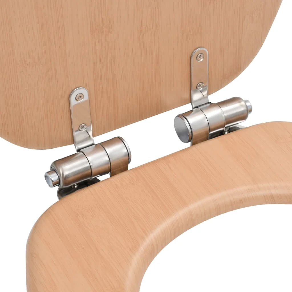 Sedile WC con coperchio in MDF e coperchio in bambù con chiusura ammortizzata 02_0002896