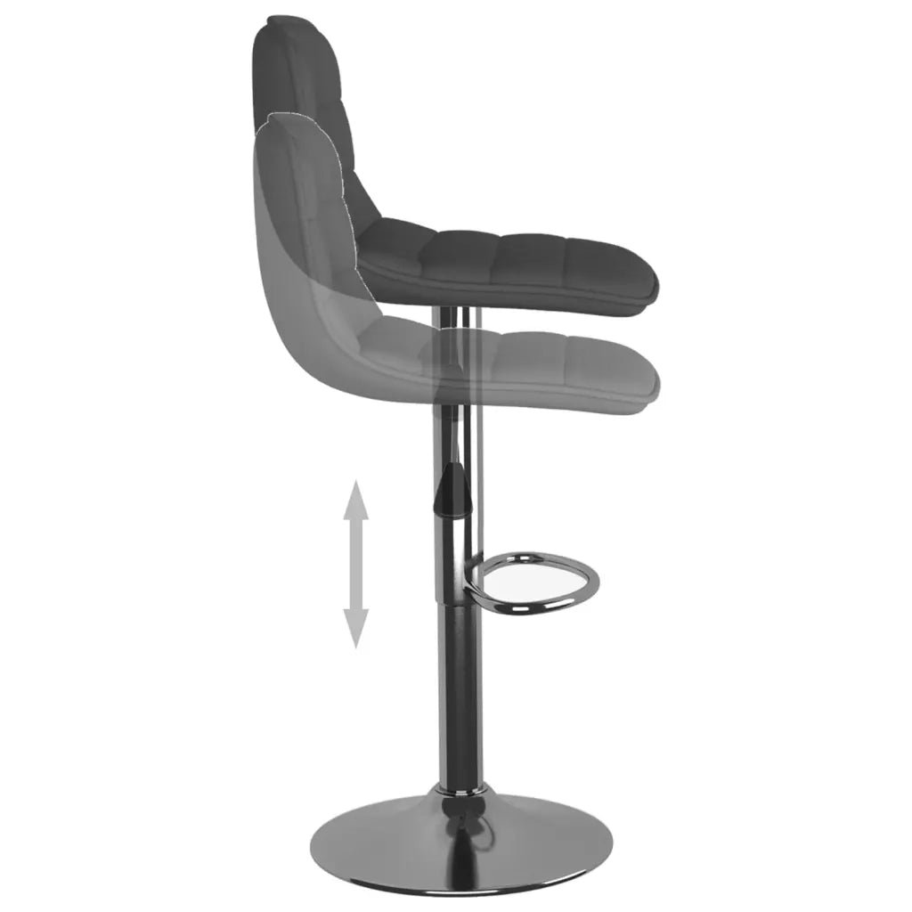 Sgabelli da Bar 2 pz Grigio Scuro in Tessuto 333946