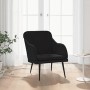 Poltrona Nera 63x76x80 cm Velluto 351459