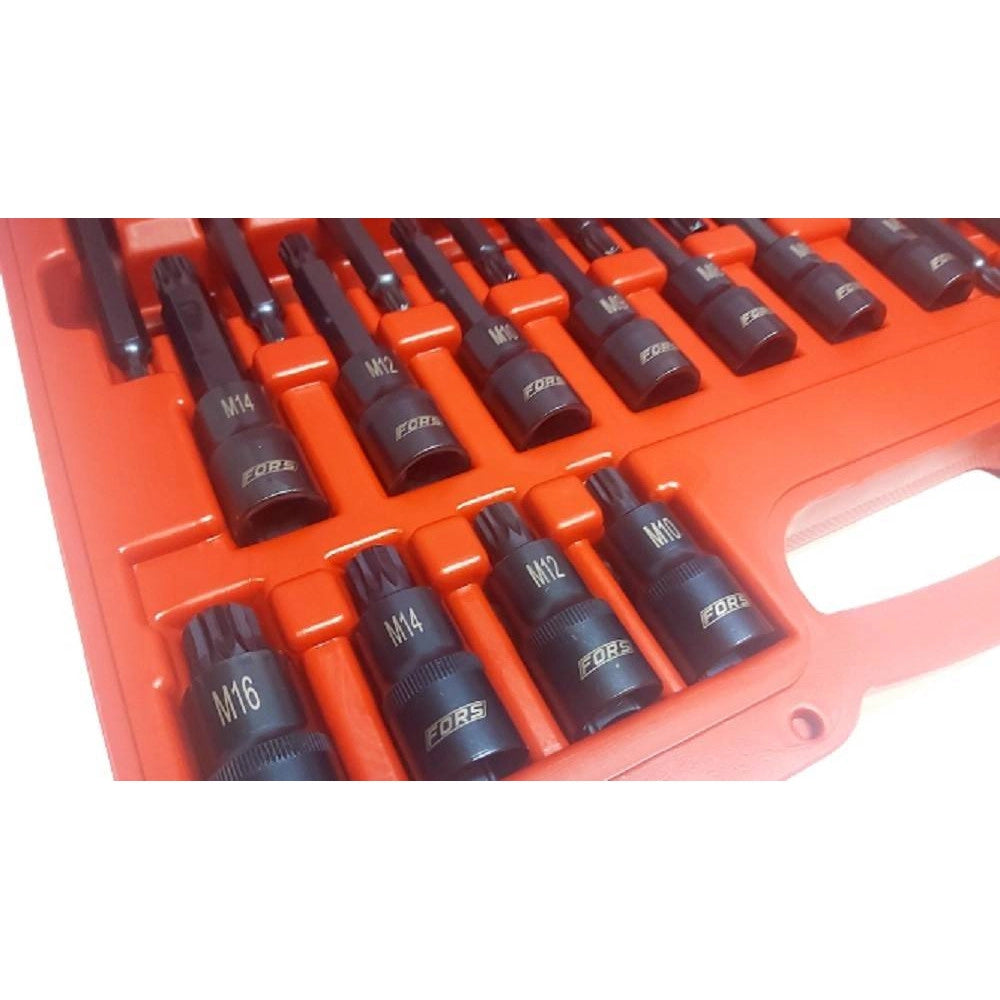 Trade Shop - Set 26 Pezzi Chiavi A Bussola Inserti Millerighe Xzn 1/2" Da M5 A M16 Fs-43614 -
