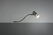 GIADA H2O APPLIQUE SPOT ORIENTABILE NERO DA AVVITARE SU SPECCHIO IP44 H. 11,5CM 1 LUCE ATTACCO GU10