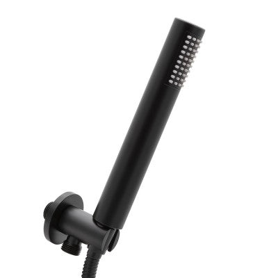 Set doccia nero opaco con braccio 33 cm soffione 25 cm e kit doccia