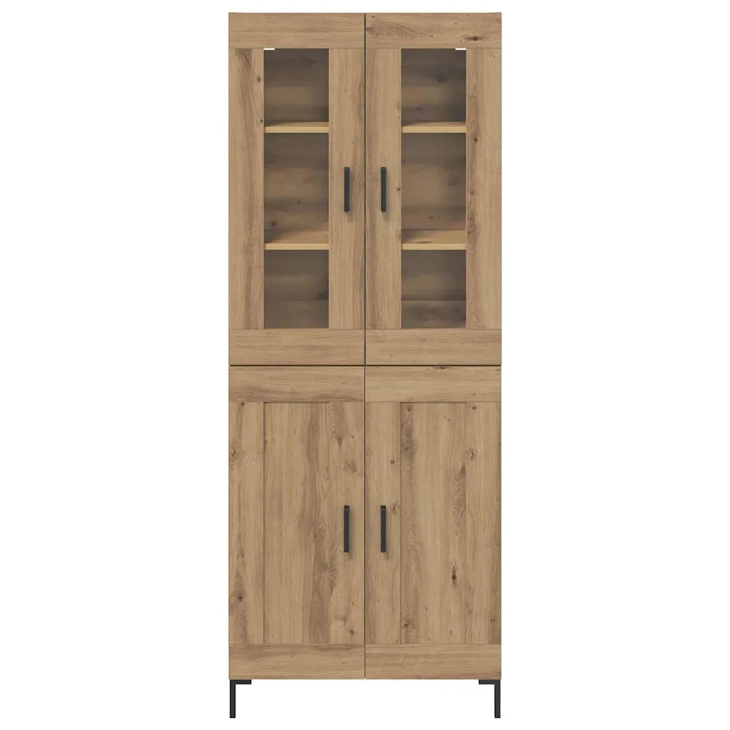 Credenza 2 pcs Rovere artigianale Legno multistrato