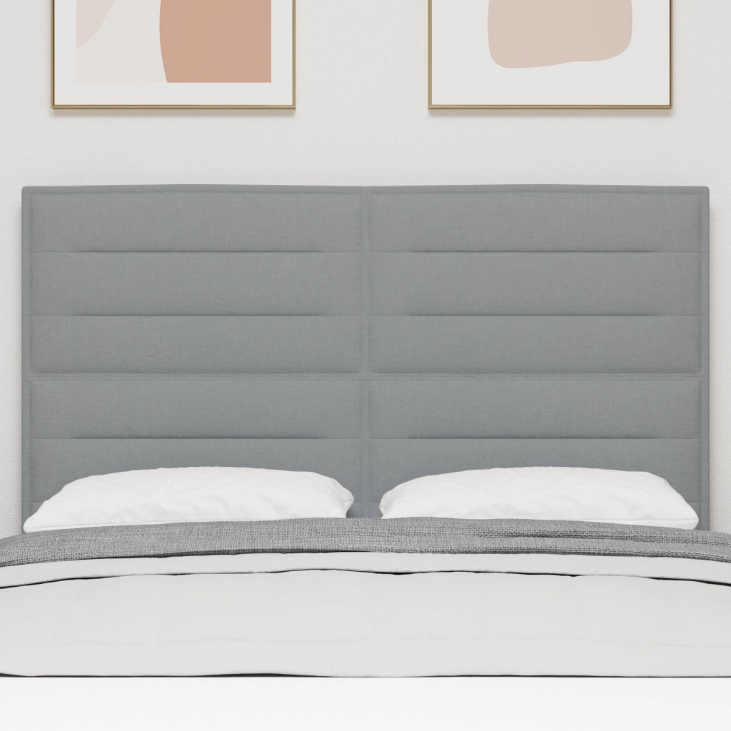 Testata LED Design Linee Grigio Chiaro 72 cm Tessuto