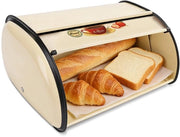 Contenitore per pane grande capacità - Tazza per pane - Scatola di conservazione metallica - Multifunzionale - Materiale in acciaio - Dimensioni 34x23x14,5cm