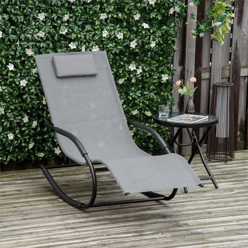 SDRAIO A DONDOLO ZERO GRAVITY ERGONOMICA IN METALLO E TEXTELINE 63 X160 X 88 CM
