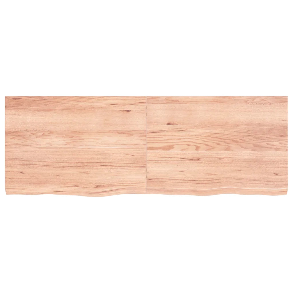 Piano Bagno Marrone 140x50x(2-4) cm Legno Massello Trattato 3156149