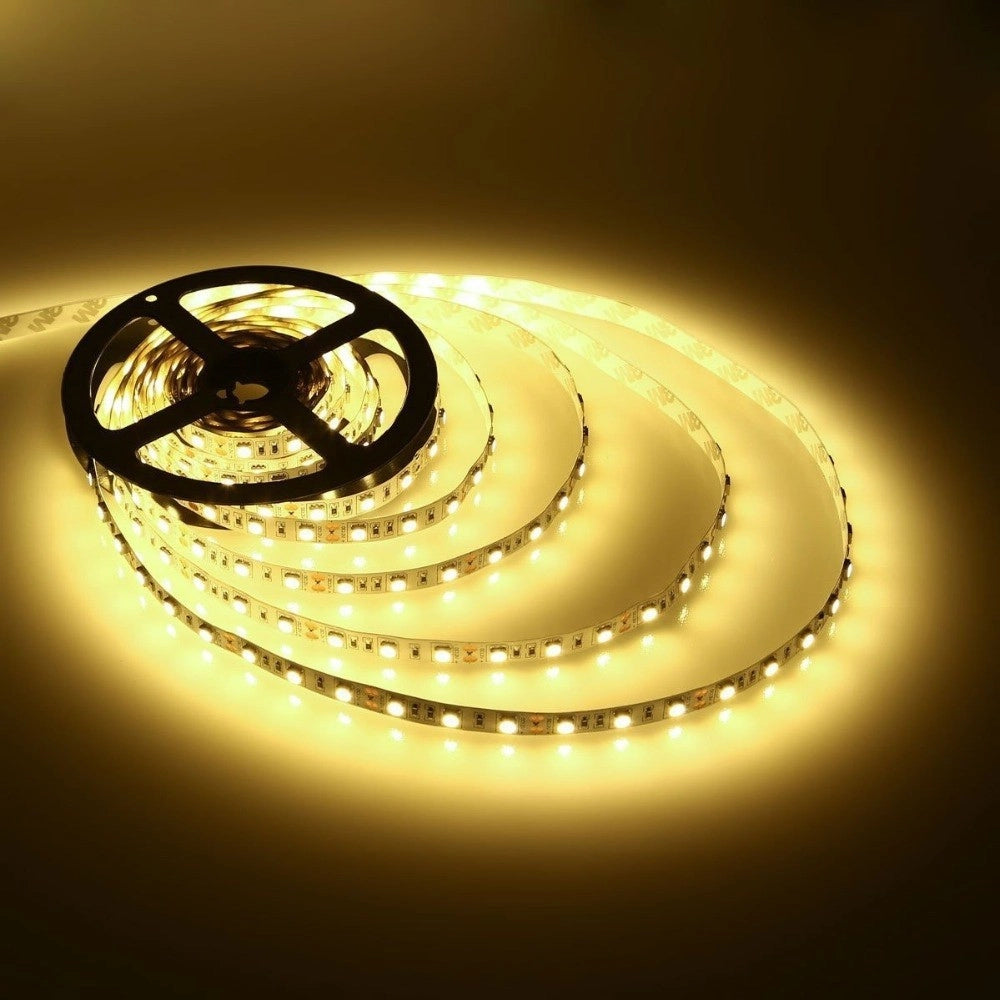 Trade Shop - Bobina Striscia Strip Led 5050 Flessibile 5m Adesiva Luce Interno Esterno Ip65 -