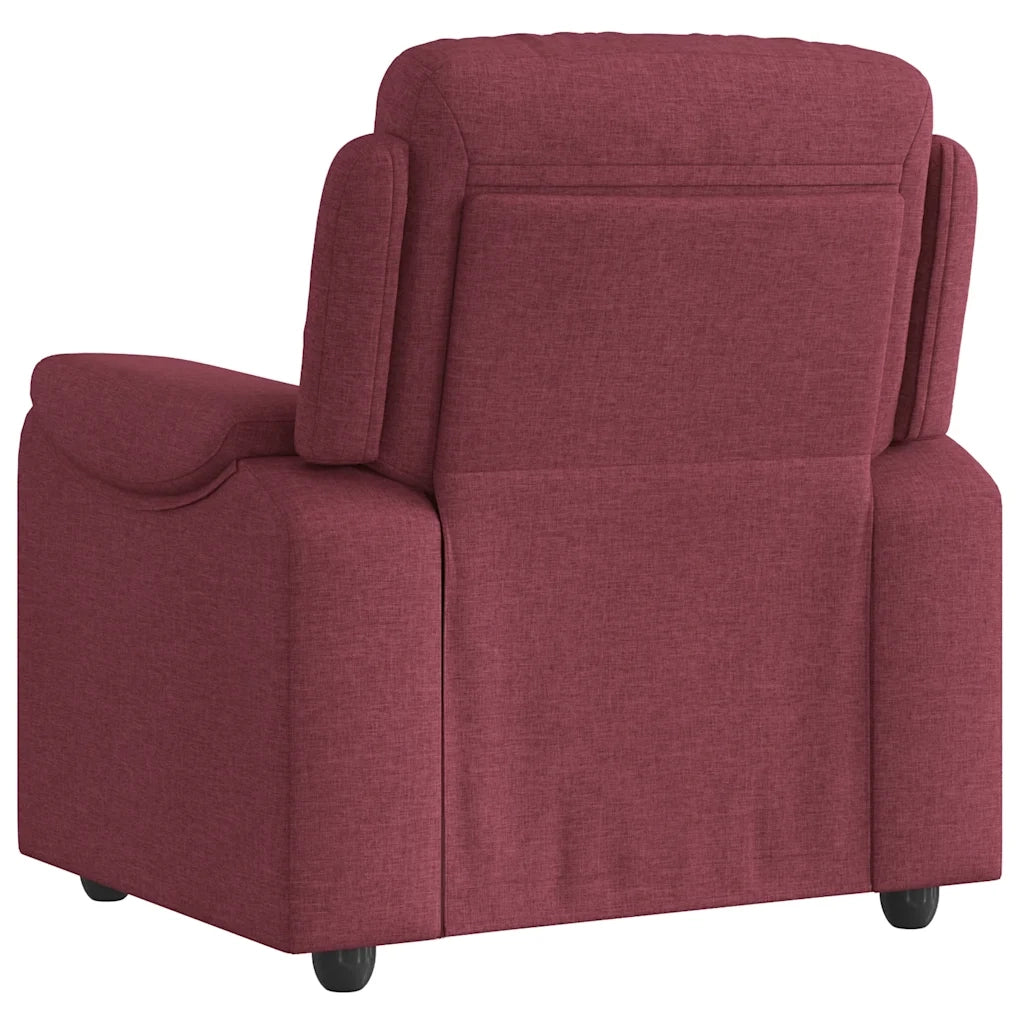 Divano Sedia-Poltrona Reclinabile in Tessuto Rosso Vino 258353