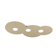Toplight Plafoniera da soffitto rotonda 3 luci Cloud con attacco GX53, struttura colore sabbia, design moderno 67x36x3cm