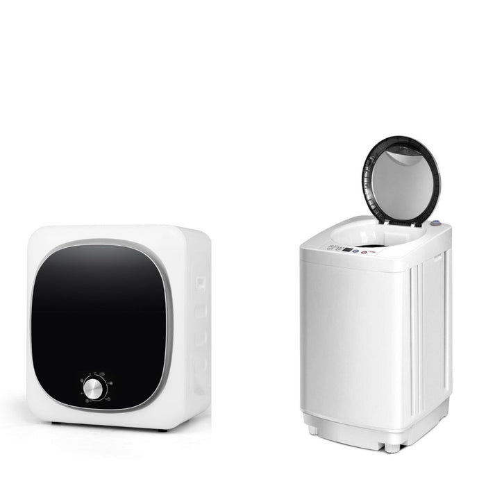 Lavatrice 2 in 1 mini portatile e asciugatrice elettrica a carico frontale, Lavatrice per appartamento e asciugatrice piccola-Elettrodom­estici