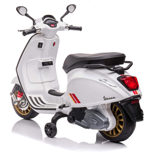 Scooter Elettrico per Bambini Licenza Ufficiale Piaggio Vespa 12V 4,5Ah Bianco