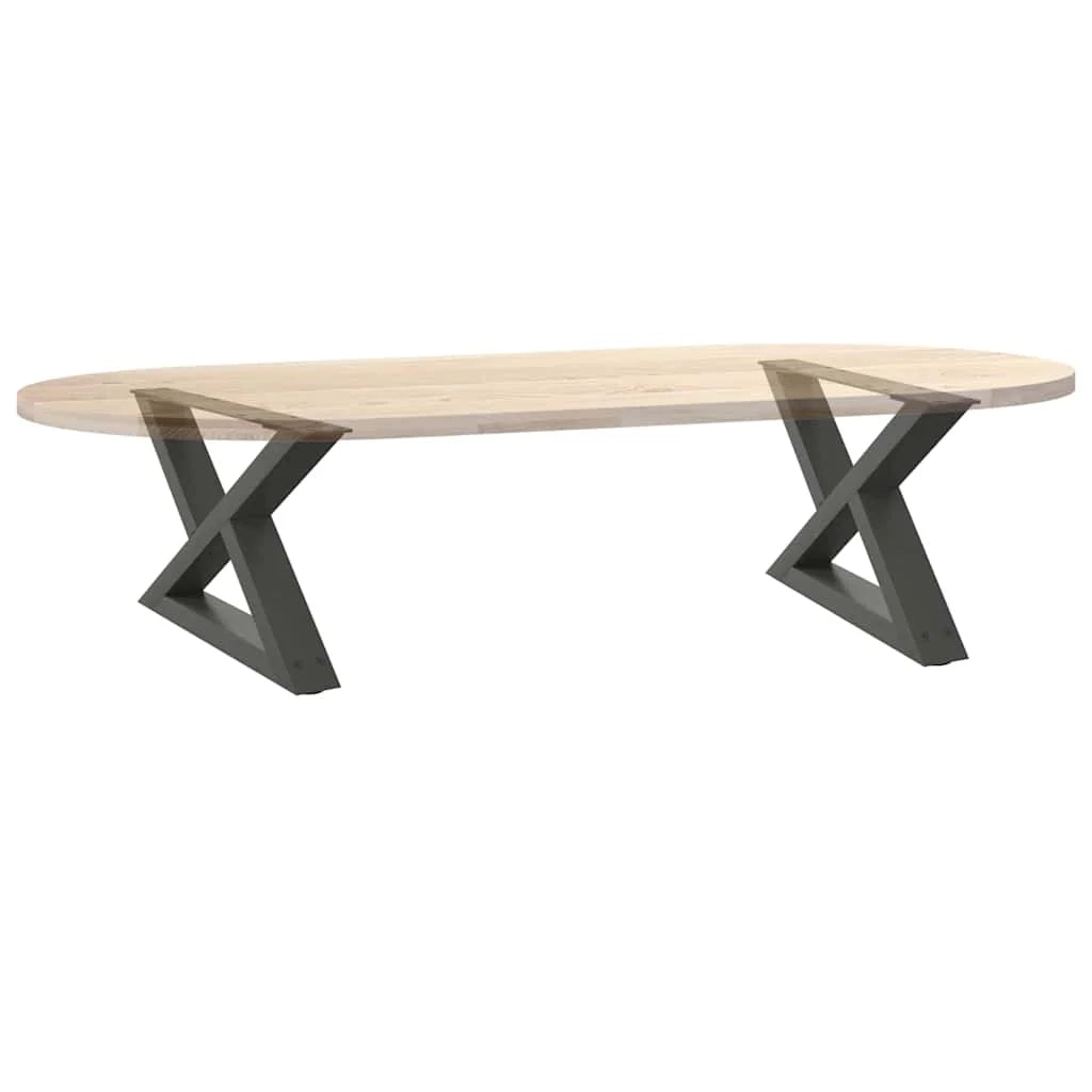Set di 2 gambe moderne regolabili per tavolino da caffè 60 x 30 cm in acciaio antracite 02_0056976