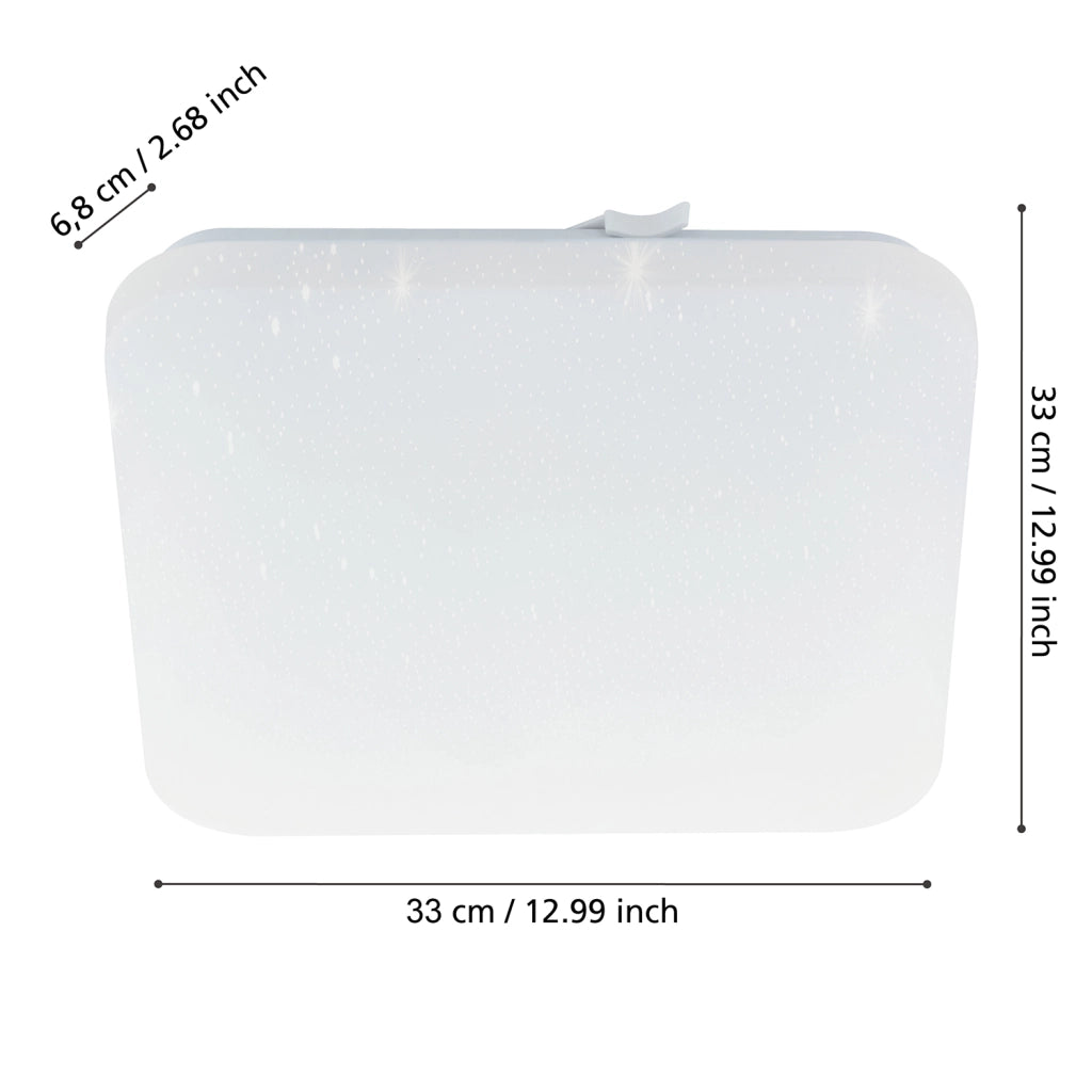 Plafoniera Moderna Frania-S Acciaio Bianco Luce Led Integrato 14,6W