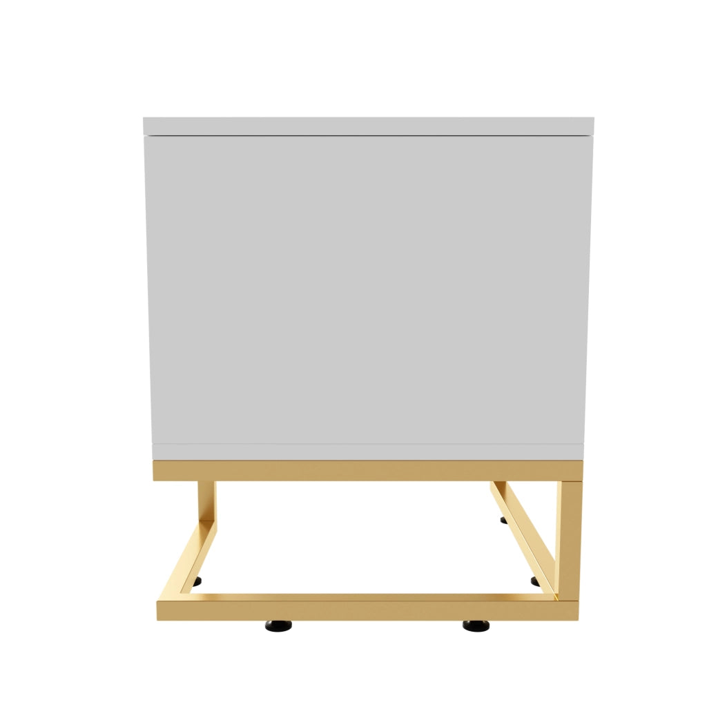 Mobile TV con 4 Ante e Ripiani Integrati; Cerniere Ammortizzate; Piedini Regolabili; in Pannello Truciolare; Bianco; 170??40??45;5 cm